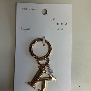 a.new.day Gold Letter 'K' Bag Charm